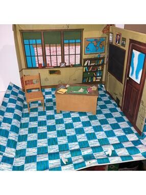 VINTAGE 1976 Mattel "WELCOME BACK KOTTER" Classroom Play Set & Accessories “RARE